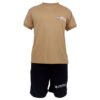 Camisa coyote y Pantaloneta negra